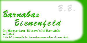 barnabas bienenfeld business card